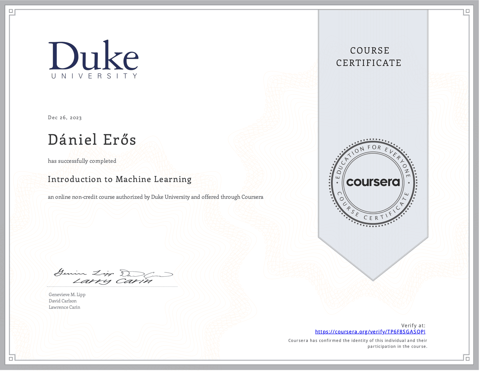 Introduction to Machine Learning